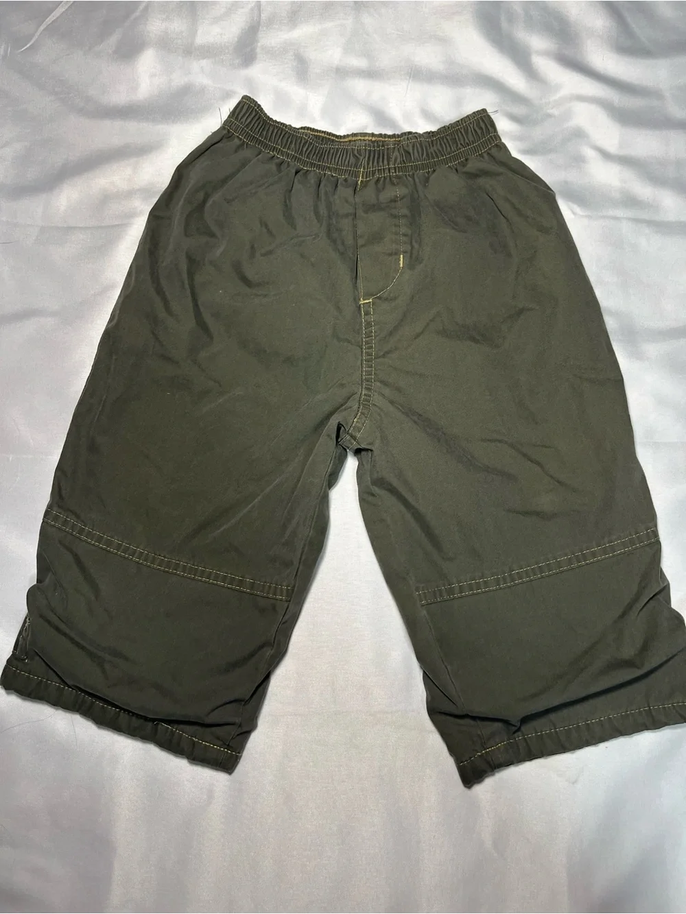 Carter’s Y2K Toddler Boy 18-24M Lined Track Pants Green Pull-On Elastic Waist